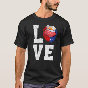 Philippines Flag Soccer Fan Love Filipino T-Shirt
