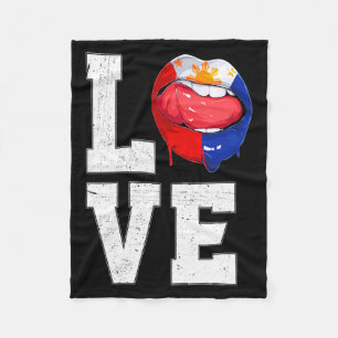 Philippines Flag Soccer Fan Love Filipino T Shirt_ Fleece Blanket