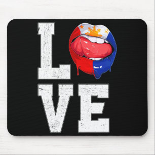 Philippines Flag Soccer Fan Love Filipino T Shirt_ Mouse Pad