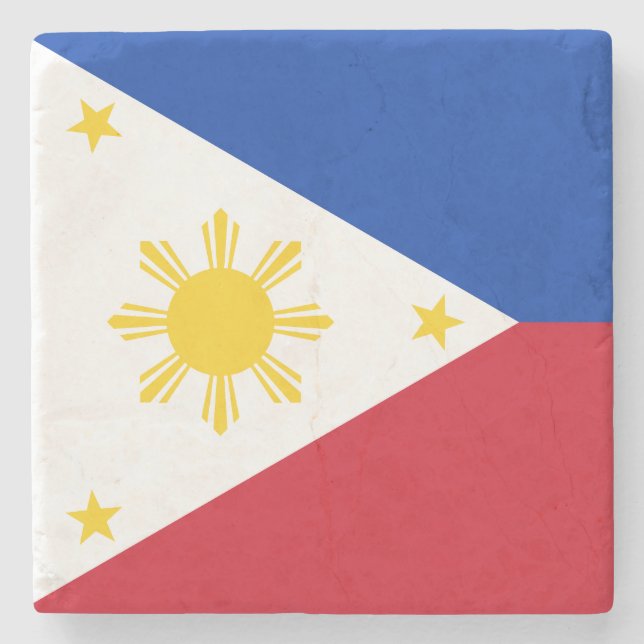 Philippines Flag Stone Coaster (Front)