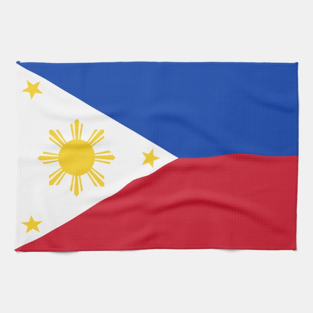 Philippines Flag Tea Towel (Horizontal)