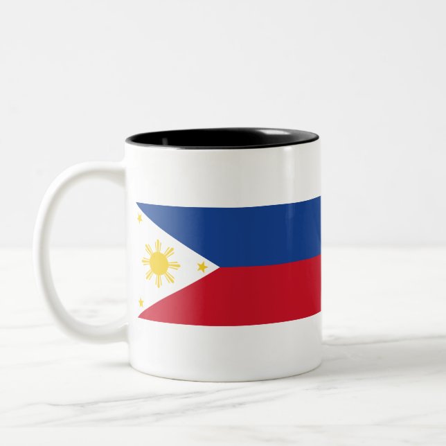 Philippines Flag Two-Tone Coffee Mug (Left)