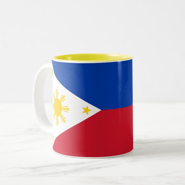 Philippines Flag Two-Tone Coffee Mug (Front Left)
