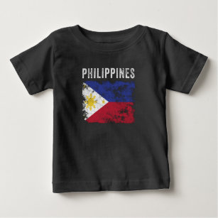 Philippines Flag Vintage - Filipino Flag Baby T-Shirt