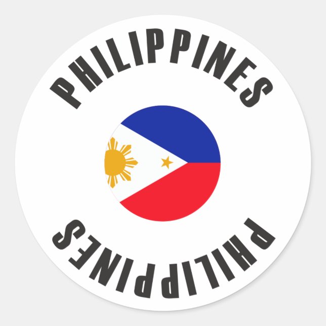 Philippines Flag Wheel Classic Round Sticker (Front)