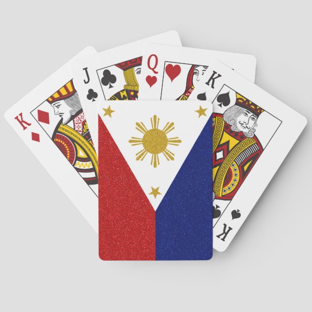 Philippines Glitter Flag Playing Cards (Back)