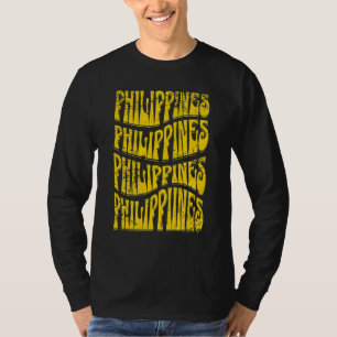 Philippines Groovy Retro 60s 70s Style Filipino Pr T-Shirt