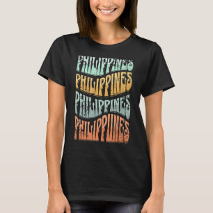 Philippines Groovy Retro 60s 70s Style Filipino Pr T-Shirt