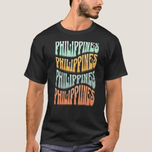 Philippines Groovy Retro 60s 70s Style Filipino Pr T-Shirt