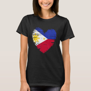 Philippines Heart Philippine Flag Philippine Pride T-Shirt