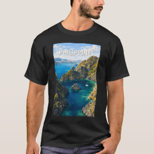 Philippines Illustration Travel Art Vintage T-Shirt
