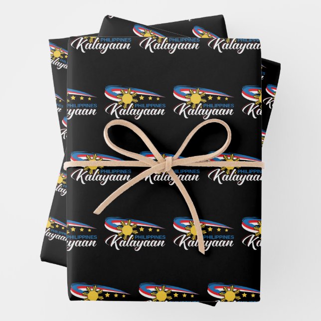 Philippines Kalayaan Independence Holiday Wrapping Paper Sheet (In situ)