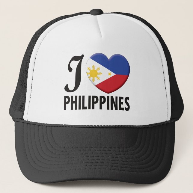 Philippines Love Trucker Hat (Front)