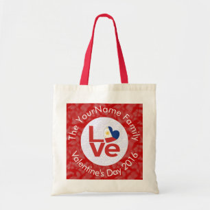 Philippines LOVE White on Red Tote Bag