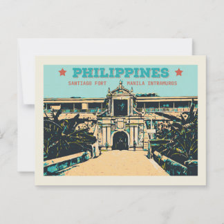 Philippines, Manila Intramuros Santiago fort Postcard