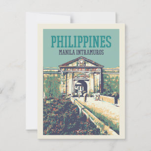 Philippines, Manila Intramuros Santiago fort Postcard