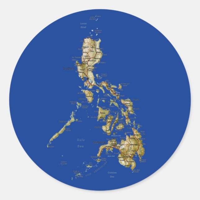 Philippines Map Sticker (Front)