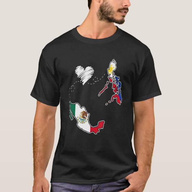 Philippines Mexico Filipino Proud Mexipino Mexican T-Shirt (Front)