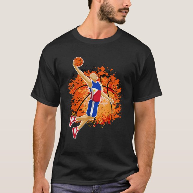 Philippines National Basketball Jersey Sport Slam  T-Shirt (Front)