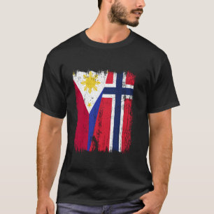 Philippines Norway Half Flag Filipino Norwegian An T-Shirt