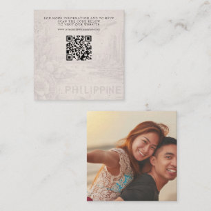 Philippines Passport Wedding QR Enclosure Card