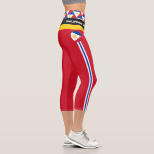 Philippines & Philippine Flag fashion, Fitness Sun Capri Leggings