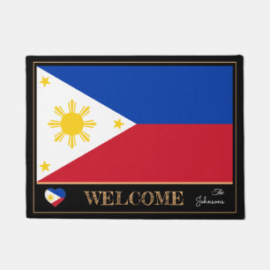 Philippines & Philippine Flag house/sports Welcome Doormat