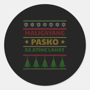 Philippines Pilipinas Filipino Christmas Parol Xma Classic Round Sticker