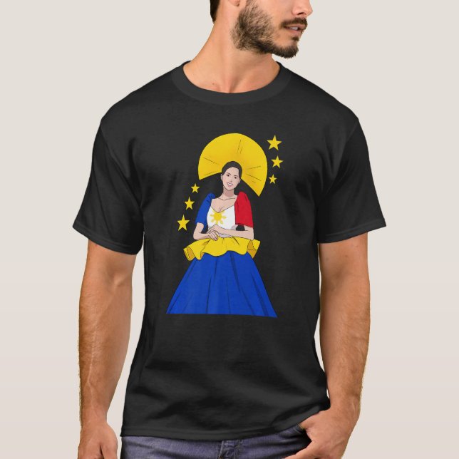 Philippines Pinay Filipina Filipiniana Proud Woman T-Shirt (Front)