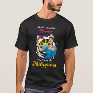 Philippines Pinay Filipina Pride Proud Flag Beauti T-Shirt