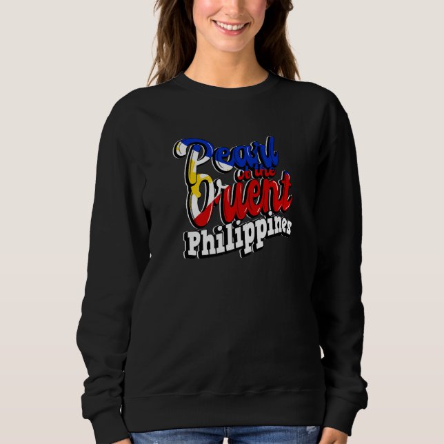 Philippines Pinay Filipino Country Palms Sun Mabuh Sweatshirt (Front)