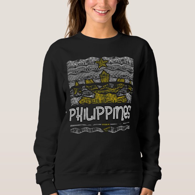 Philippines Pinay Filipino Pride Country Flag Isla Sweatshirt (Front)