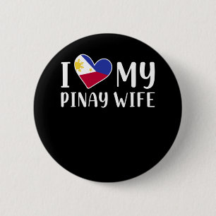 Philippines Pinay Love Wife Pinoy Husband 6 Cm Round Badge