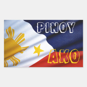 philippines pinoy ako rectangular sticker