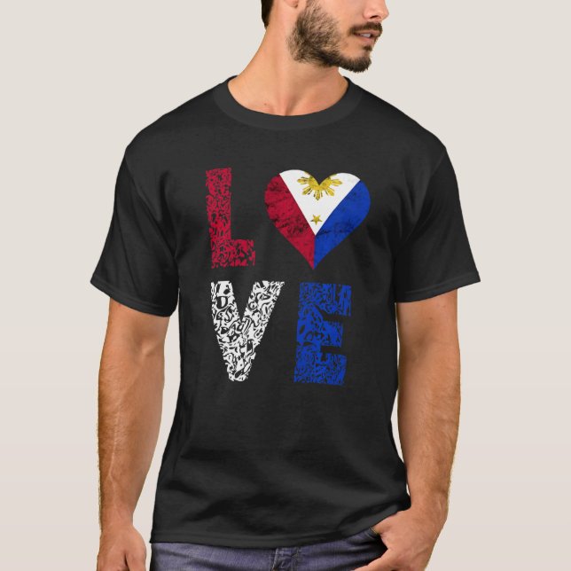 Philippines Pinoy Love Pride Filipino Philippine F T-Shirt (Front)