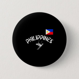 Philippines pride pinoy sports skiing filipino  6 cm round badge