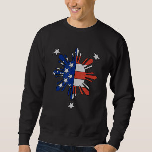 Philippines Proud Filipino America American Flag H Sweatshirt
