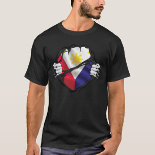 Philippines Pure Roots Flag Black T-Shirt