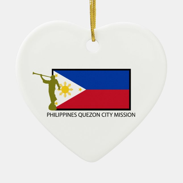 PHILIPPINES QUEZON CITY MISSION LDS CTR CERAMIC TREE DECORATION (Front)