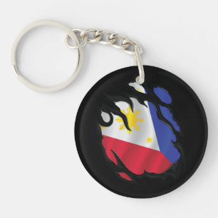 Philippines Ripped Flag Key Ring