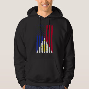 Philippines Roots USA Flag Heritage Half Filipino  Hoodie