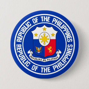 Philippines Round Emblem 7.5 Cm Round Badge