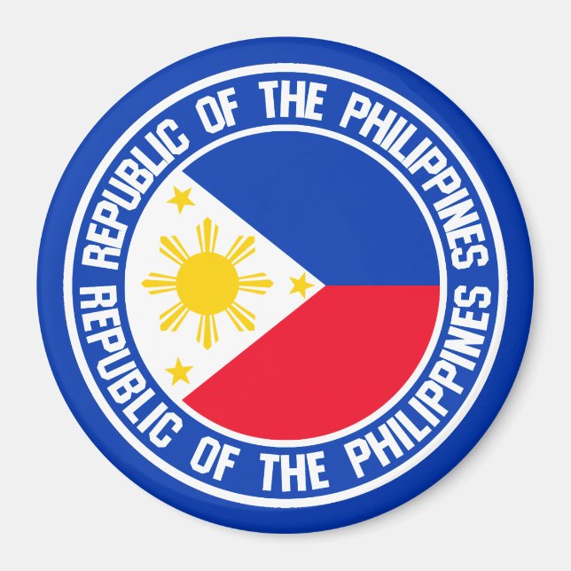 Philippines Round Emblem Magnet (Front)