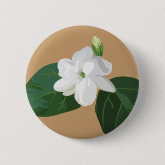 Philippines Series: Sampaguita Flower 6 Cm Round Badge