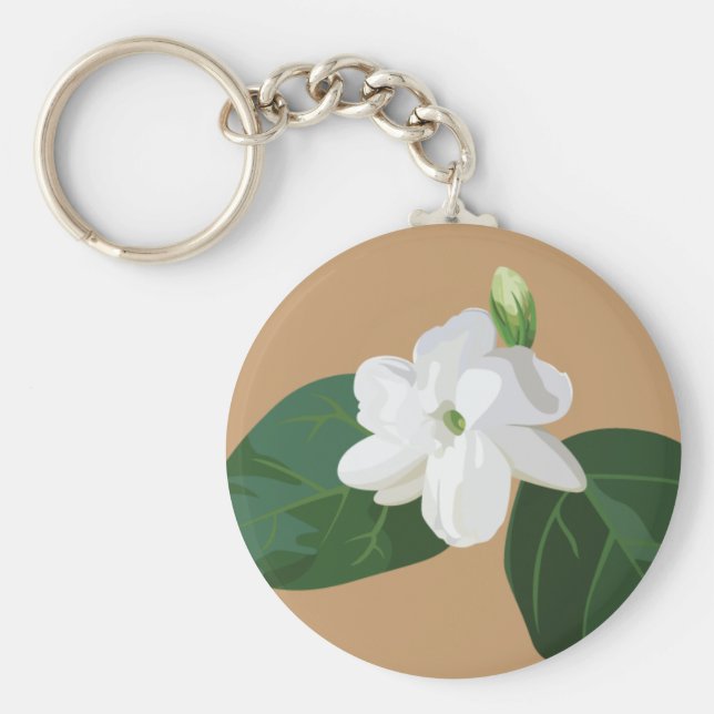 Philippines Series: Sampaguita Flower Key Ring (Front)