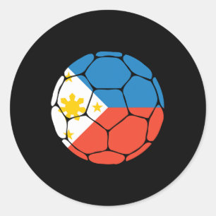 Philippines Soccer Byll Flag Jersey Futbol Filipin Classic Round Sticker