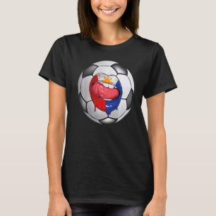 Philippines Soccer Fan Filipino Flag Mouth T-Shirt