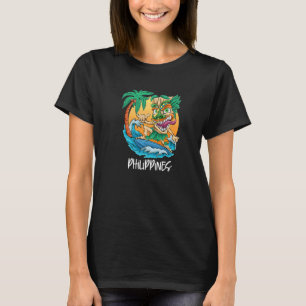 Philippines Surfing Tiki Beach Vacation Men Boys T-Shirt