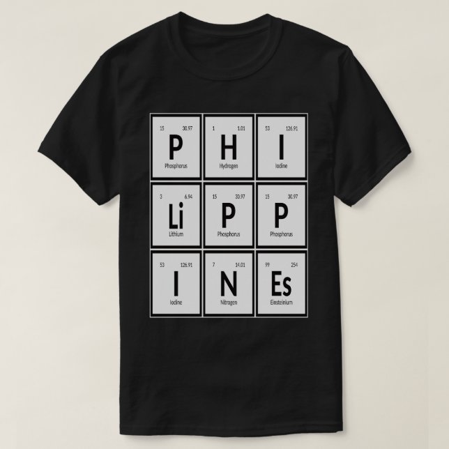 Philippines Table of Elements T-Shirt (Design Front)