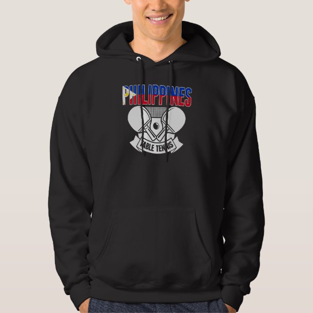 Philippines Table Tennis  Support Philippine Ping  Hoodie (Front)